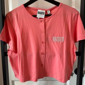 Ragged jeans crop top